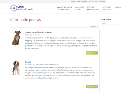 Niederländisches Informationszentrum für Haustiere-Informationen zu Hunderassen