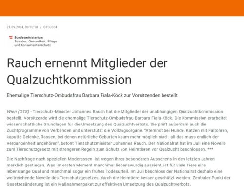 Österreich: Tierschutzminister ernennt Mitglieder der Qualzuchtkommission